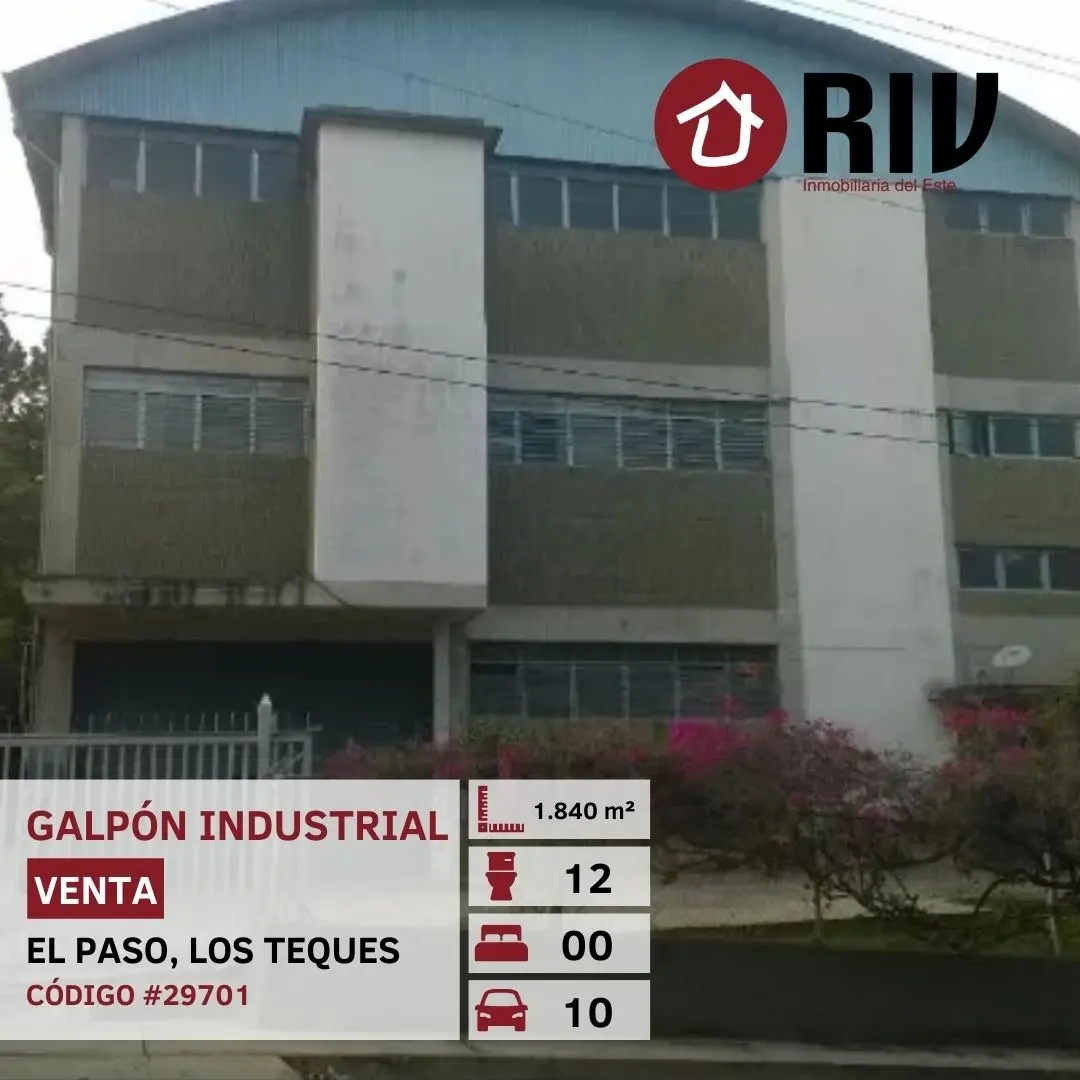 Galpón Industrial en Venta, Los Teques